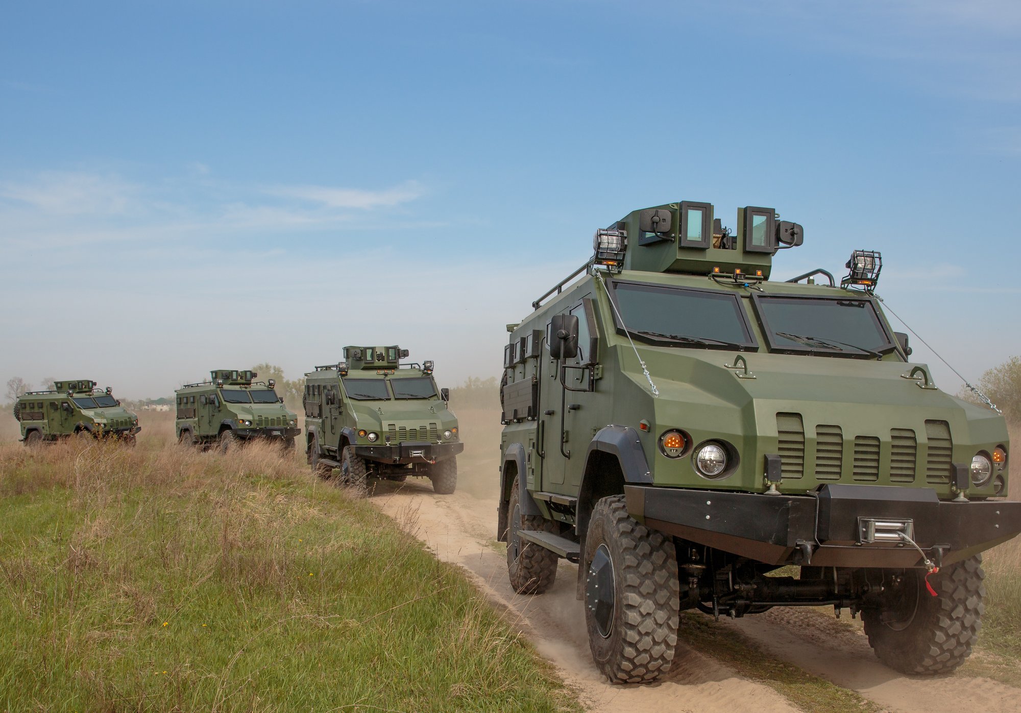 Defense Vehicles Supply Convoy